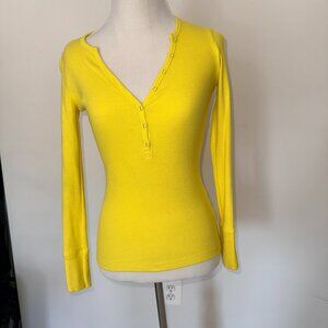 Victoria’s Secret Fashion’s Best Kept Secret Tee Shop Yellow Ribbed XS (NWOT)